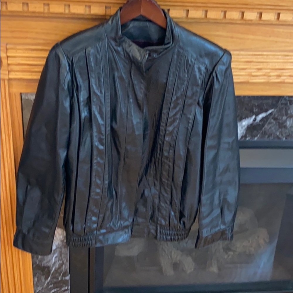 Fully lined leather jacket.